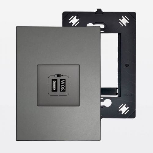 Conjunto 4x2 Carregador USB Tipo-C PD 30W Linha Arteor Legrand