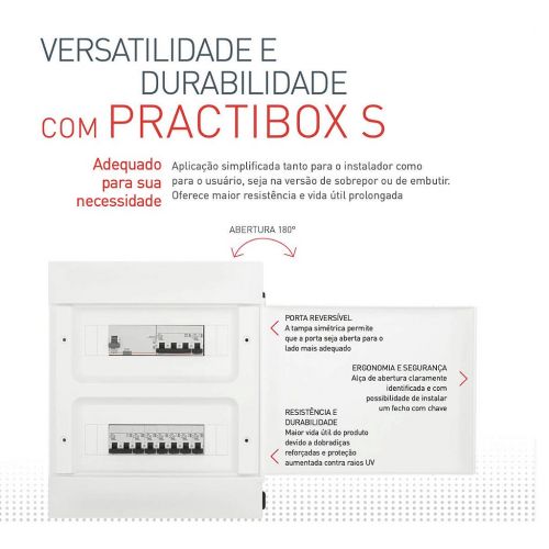 Quadro de Distribui��o Sobrepor Protectbox 36 Disjuntores Branco Legrand 135103