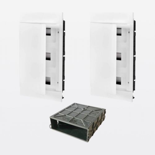 Kit Practibox Legrand p/ 72 Disjuntores: 2 Quadros 36 Disjuntores + Acoplador