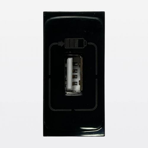 Módulo Carregador USB Tipo A 1500mA Preto Zeffia Legrand 680163PT