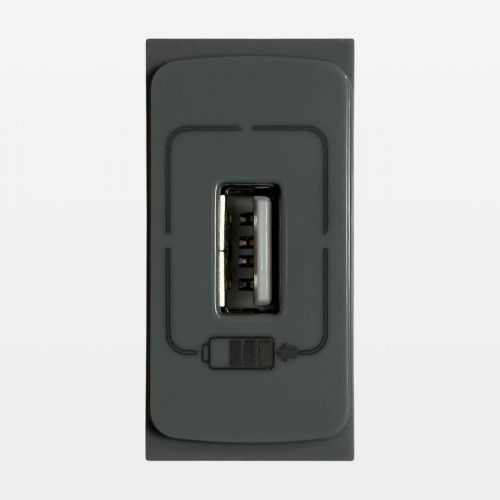 Módulo Carregador USB Tipo A 1500mA Cinza Zeffia Legrand 680163CZ