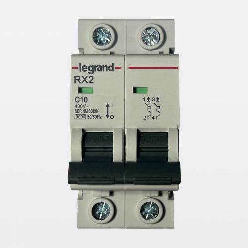 Disjuntor Bipolar Bifásico 50A 3kA Curva C RX2 Legrand RXD50C32