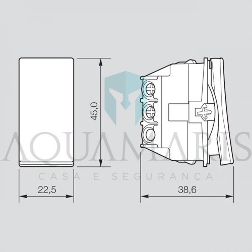 M�dulo Interruptor Simples 10A 250V Branco PIAL Plus+ Legrand 611000BC