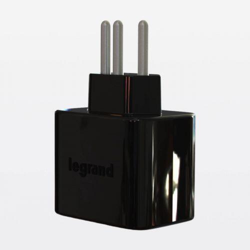 Protetor de Surto Elétrico DPS Tomada 2P+T 20A Bivolt Preto Legrand 030457