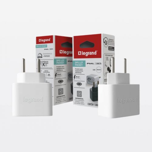 Protetor de Surto El�trico DPS Tomada 2 Pinos 10A Bivolt Branco Legrand 030450