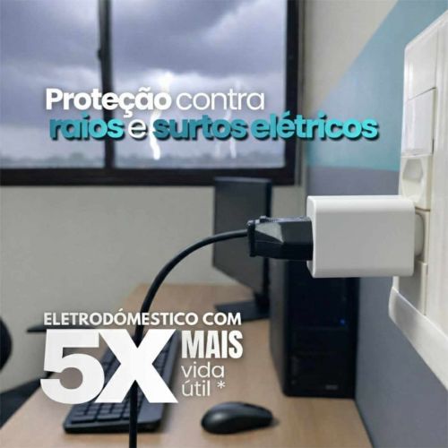 Protetor de Surto El�trico DPS Tomada 2 Pinos 10A Bivolt Branco Legrand 030450