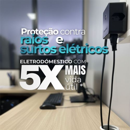 Protetor de Surto El�trico DPS 3 Tomadas 2P+T 10A Bivolt Branco Legrand 030446