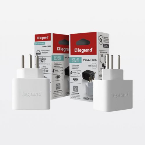 Protetor de Surto El�trico DPS Tomada 2P+T 10A Bivolt Branco Legrand 030454