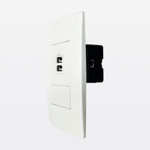 Conjunto 4x2 Carregador USB Duplo 3A Bivolt PIAL Plus Legrand 615089