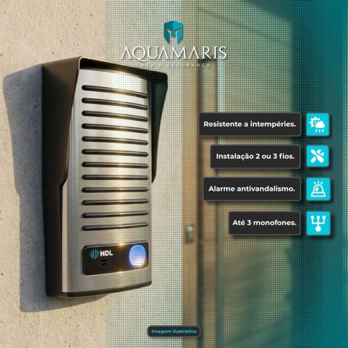 Interfone HDL F8 NTL Fechadura El�trica C90 STD Cilindro 40mm Para Port�o