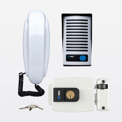 Interfone HDL F8 NTL Fechadura El�trica C90 STD Cilindro 40mm Para Port�o