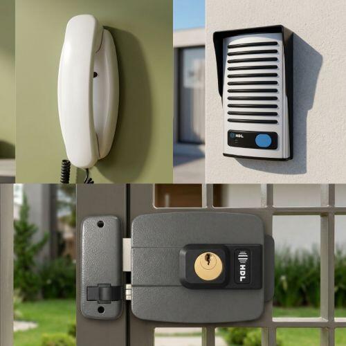 Interfone HDL F8 NTL Fechadura Elétrica C90 STD Cilindro 40mm Para Portão
