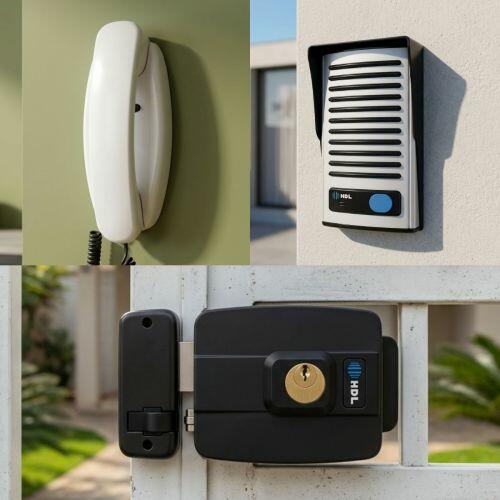 Interfone HDL F8 NTL Fechadura Elétrica C90 STD Cilindro 40mm Para Portão