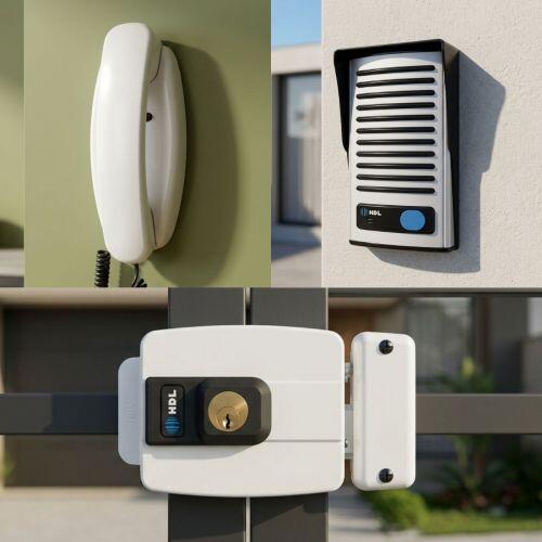 Interfone HDL F8 NTL Fechadura Elétrica C90 STD Cilindro 40mm Para Portão