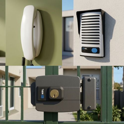 Interfone HDL F8 NTL Fechadura El�trica C90 STD Cilindro 40mm Para Port�o