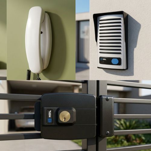 Interfone HDL F8 NTL Fechadura El�trica C90 STD Cilindro 40mm Para Port�o