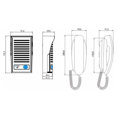 Interfone HDL F8 NTL Fechadura El�trica C90 STD Cilindro 40mm Para Port�o