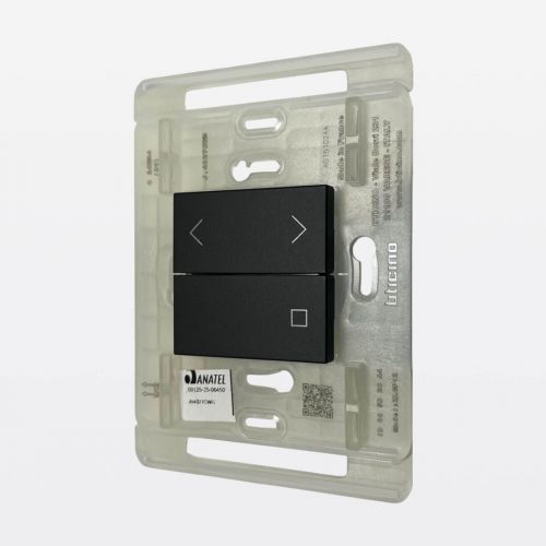 Interruptor Comando Remoto de Persianas Conectado Preto Matix Go Bticino Legrand JB4027CWG