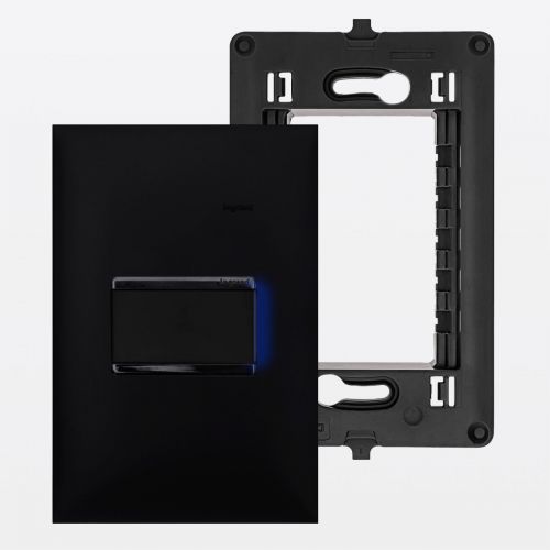 Conjunto Interruptor Simples 10A Bivolt 4x2 Preto Pial Plus+ Legrand 611110PT