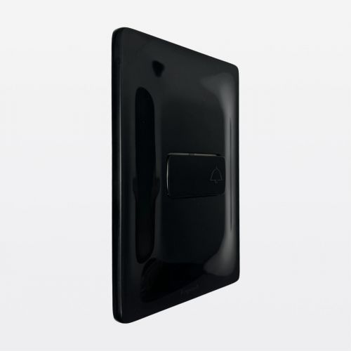 Conjunto Pulsador para Campainha 2A Bivolt 4x2 Preto Zeffia Legrand 680109PT