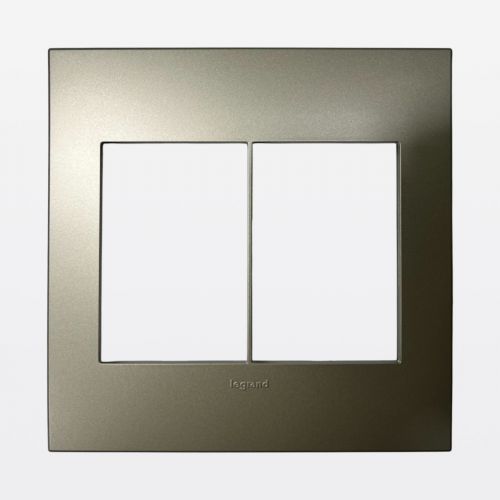 Placa 3+3 Postos 4x4 Quadrados Arteor Champagne Legrand 571508B