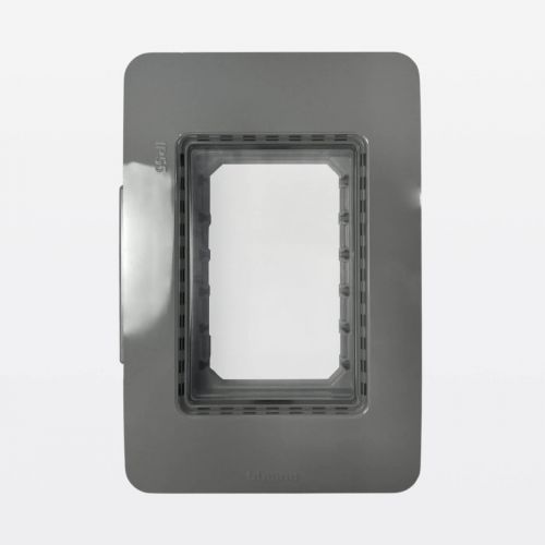 Placa Estanque IP55 3 Módulos Cinza Matix Go Bticino Legrand 28603G