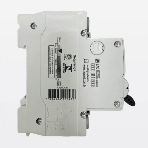 Disjuntor Tripolar Trif�sico 50A Curva C 3kA RX2 Legrand RXD50C33