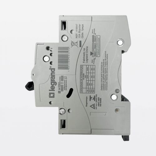 Disjuntor Bipolar Bif�sico 10A Curva C 3kA RX3 419547 Legrand