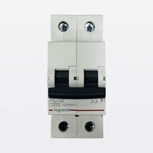 Disjuntor Bipolar Bifásico 10A Curva C 3kA RX3 419547 Legrand