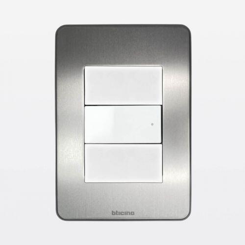 Conjunto 4x2 Interruptor Paralelo Alum�nio Matix Go Bticino Legrand