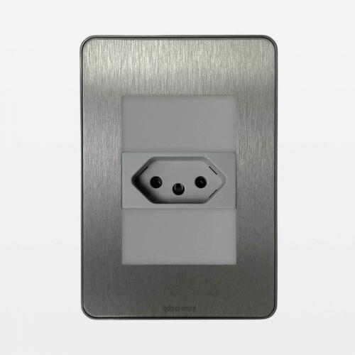 Conjunto 4x2 Tomada 20A Alumínio Matix Go Bticino Legrand