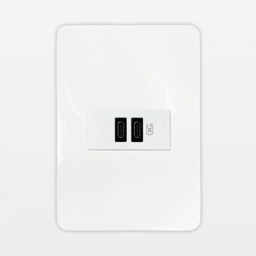 Conjunto Tomada USB Tipo C+C 15w 4x2 MatixGo Bticino Legrand