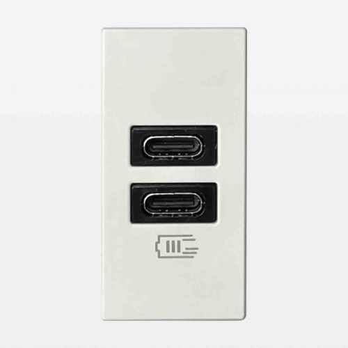 Conjunto Tomada USB Tipo C+C 15w 4x2 MatixGo Bticino Legrand