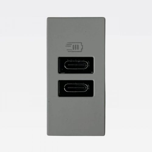 Conjunto Tomada USB Tipo C+C 15w 4x2 MatixGo Bticino Legrand