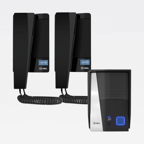 Kit Interfone HDL F8 Advance c/ 2 Monofones + Fechadura C90 Mini HDL