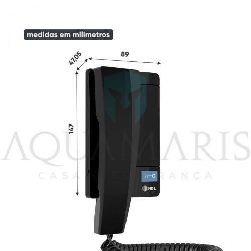 Kit Interfone HDL F8 Advance c/ 2 Monofones + Fechadura C90 Mini HDL