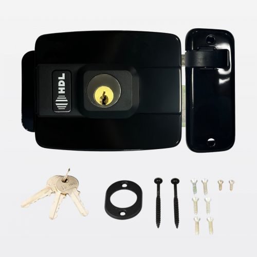 Kit V�deo Porteiro c/ Monitor 7" + Fechadura Compacta C90 Mini Preta HDL V�deo Advance