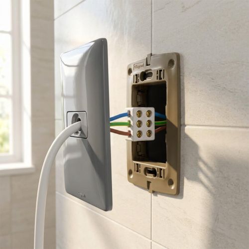 Kit Instala��o El�trica Chuveiro Sa�da de Fio + Conector 50A Legrand Pial Zeffia