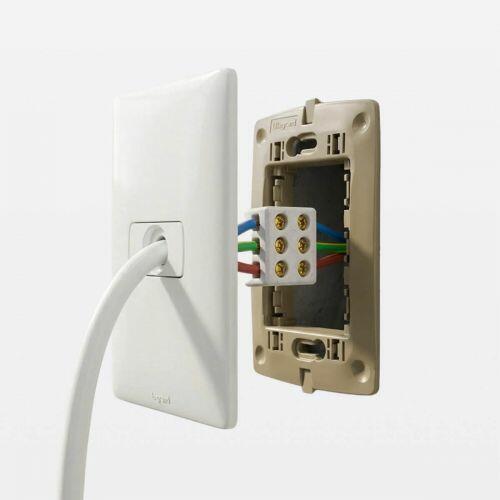 Kit Instalação Elétrica Chuveiro Saída de Fio + Conector 50A Legrand Pial Zeffia