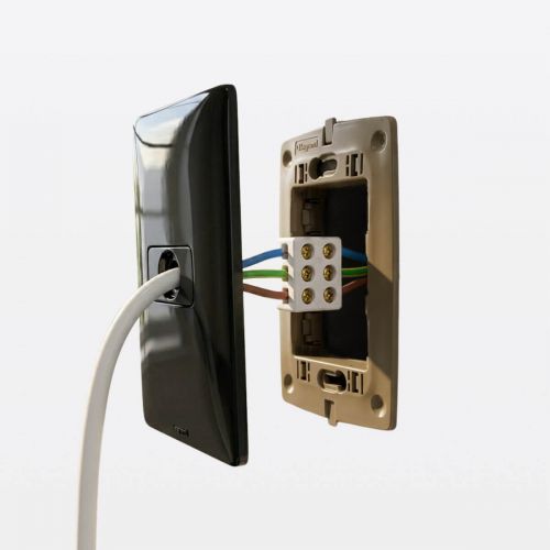 Kit Instalação Elétrica Chuveiro Saída de Fio + Conector 50A Legrand Pial Zeffia
