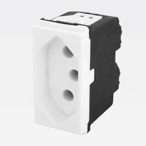 Conjunto Interruptor Com Tomada Dupla 10A Branco 4x2 Pial Pop Legrand