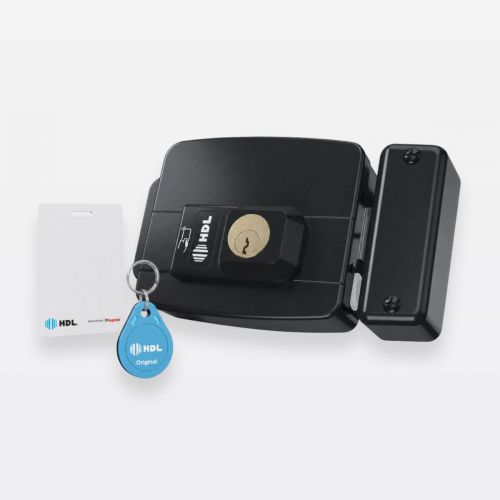 Fechadura El�trica HDL C90 Premium Tag RFID Revers�vel Ajust�vel Preto 90.01.03.152