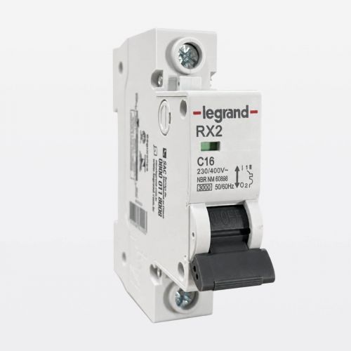 Minidisjuntor RX2 Monopolar 16A Curva C Legrand RXD16C31