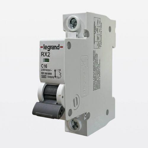 Minidisjuntor RX2 Monopolar 16A Curva C Legrand RXD16C31