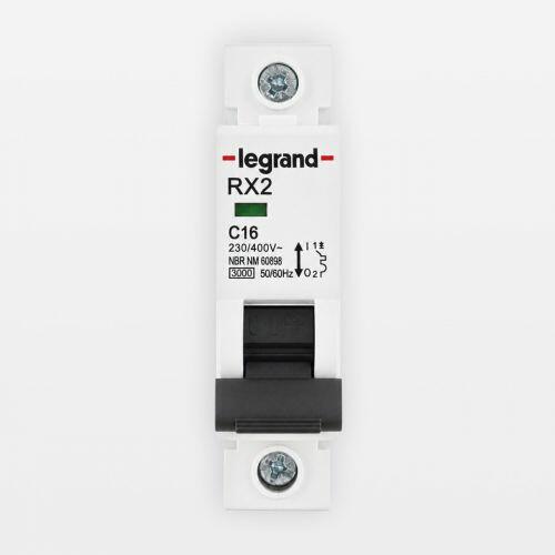 Minidisjuntor RX2 Monopolar 16A Curva C Legrand RXD16C31