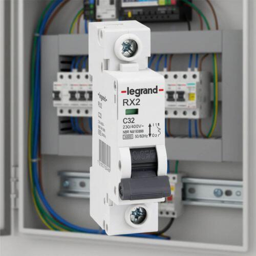 Minidisjuntor RX2 Monopolar 32A Curva C Legrand RXD32C31