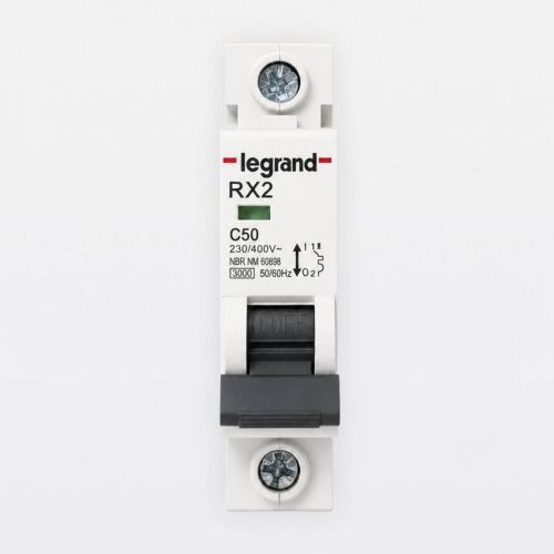 Minidisjuntor RX2 Monopolar 50A Curva C Legrand RXD50C31