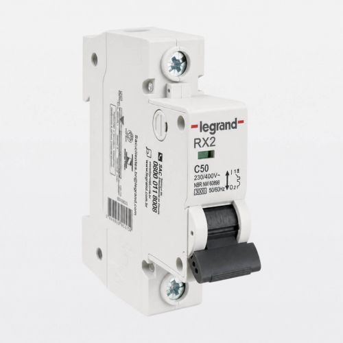 Minidisjuntor RX2 Monopolar 50A Curva C Legrand RXD50C31