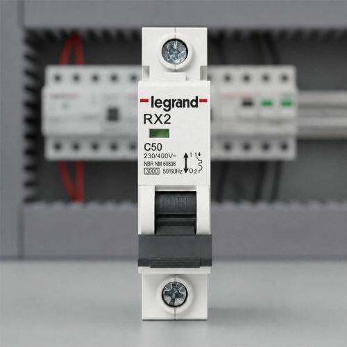 Minidisjuntor RX2 Monopolar 50A Curva C Legrand RXD50C31