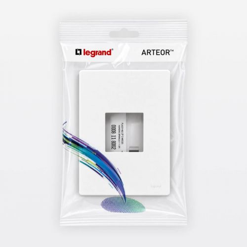 Placa 2 Postos 4x2 Quadrados Branco Arteor Legrand 582563B